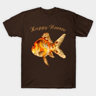 Elegant Happy Norooz Goldfish Cat New Year T-Shirt